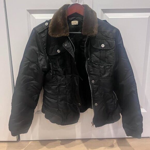 SISLEY Moto Fur Jacket Made in Italy Size XS - Picture 1 of 7